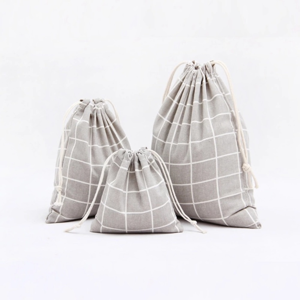 Gray Makeup Pouch / Travel Pouch Medium Size